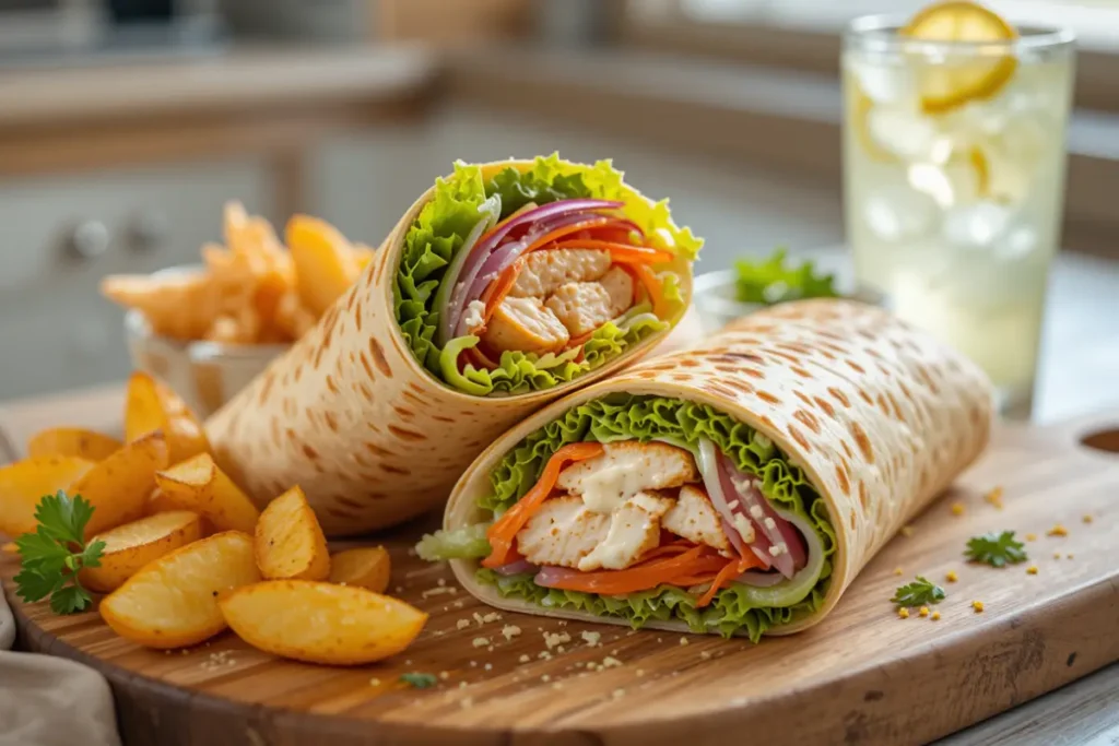 Chicken wraps with sides