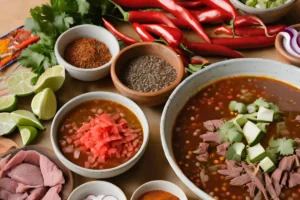 Assorted birria ingredients