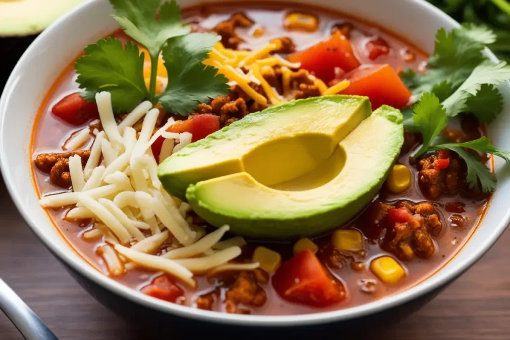 5 Ingredient Taco Soup Bowl