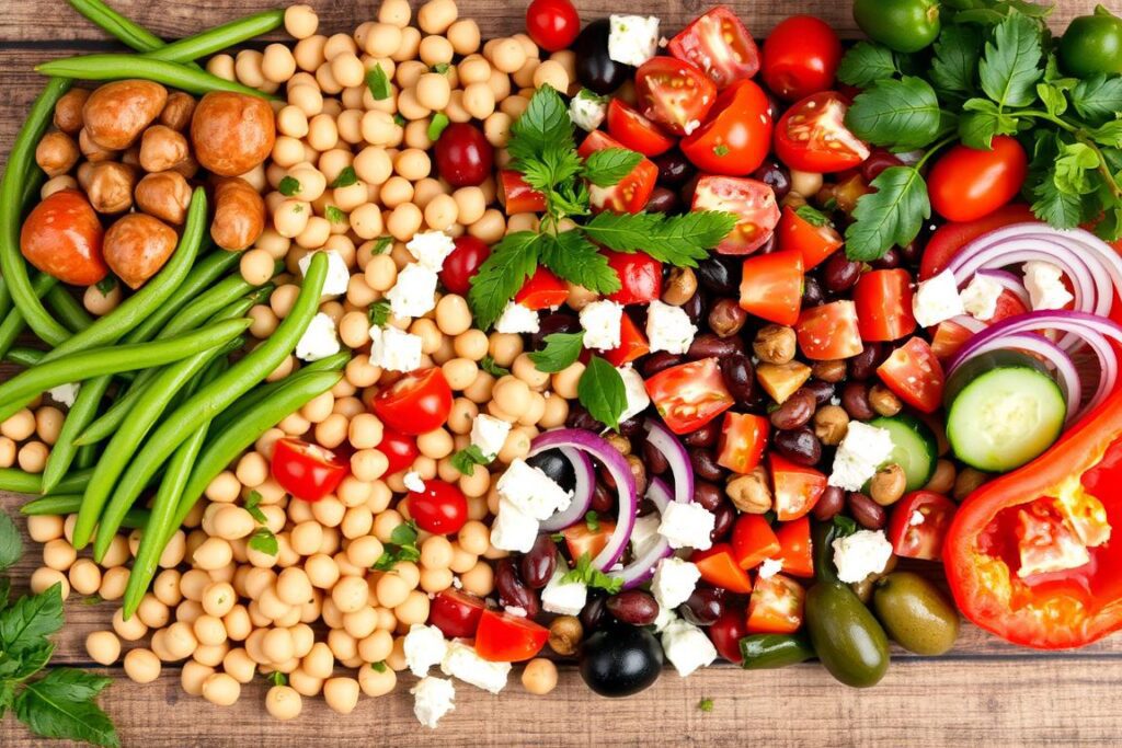 Mediterranean bean salad ingredients