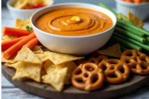 Rotel dip with dippers