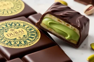 dubai chocolate bars with pistachio