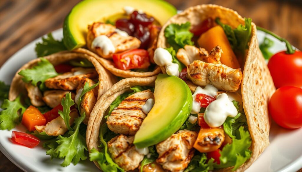 healthy chicken wraps