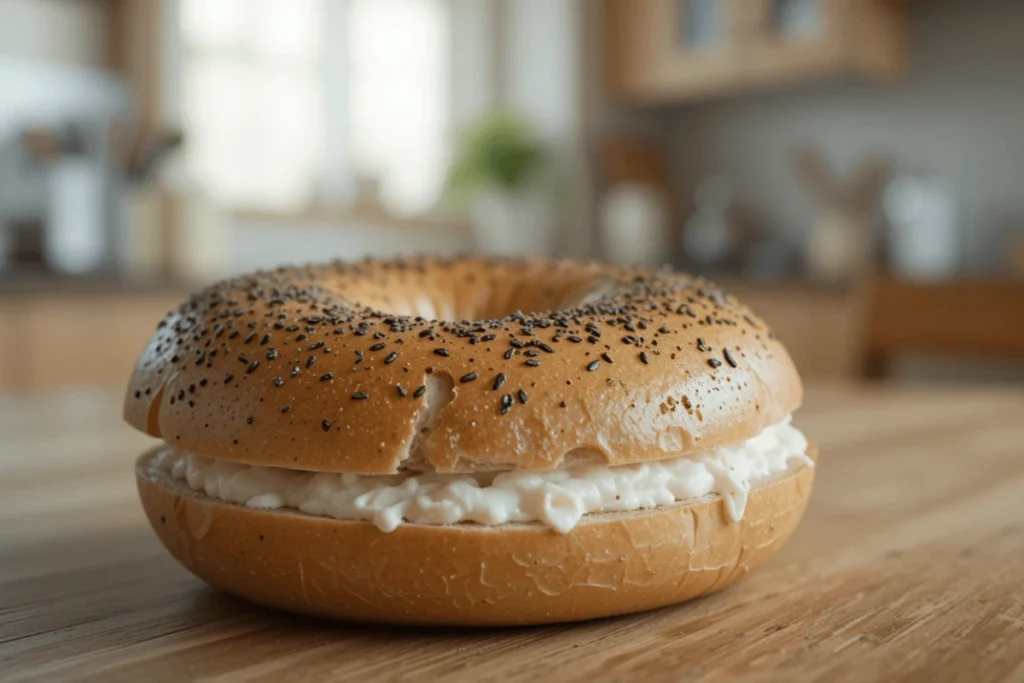 how many calories in a bagel with cream cheese