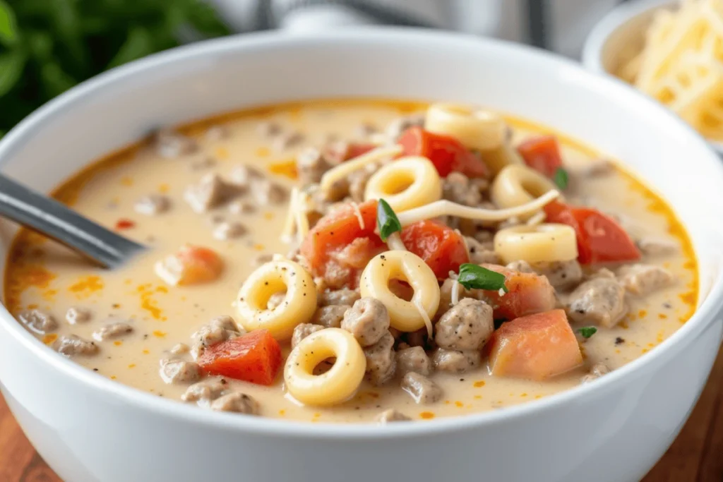 Parmesan Italian Sausage Ditalini Soup