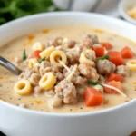 Creamy Parmesan Italian Sausage Ditalini Soup