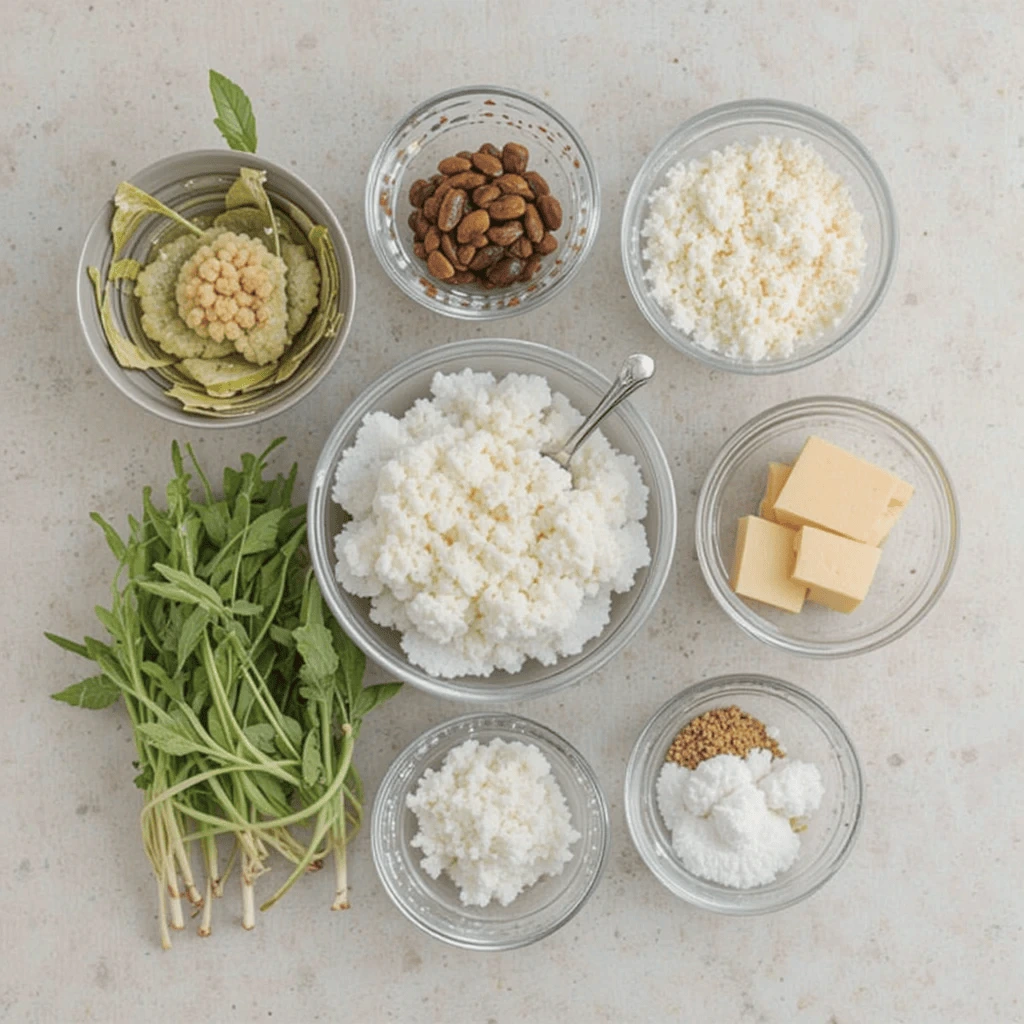 Ingredients List for a Basic Cottage Cheese Flatbread