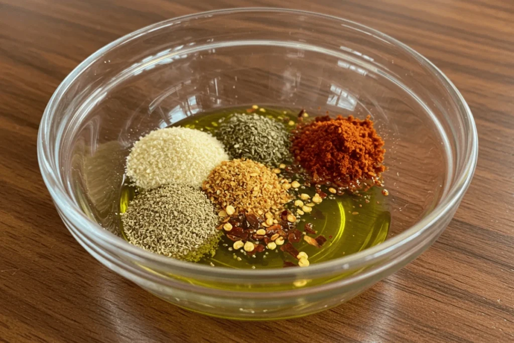 Spicy seasoning mix for vegetables.