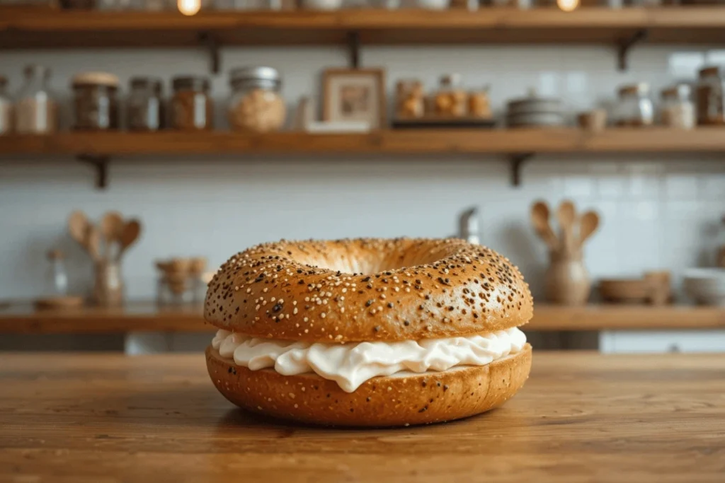 Bagel with Cream Cheese Display