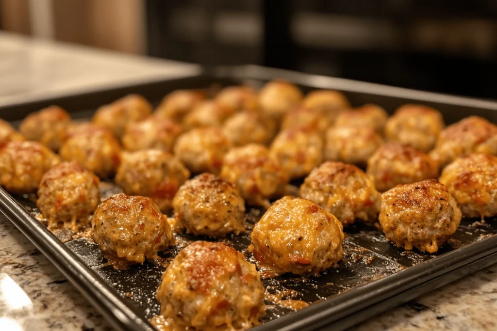 Golden Brown Baked Sausage Balls